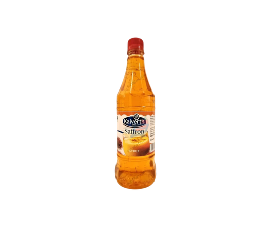 Kalvert Saffron Syrup 700ml bottle, aromatic and flavorful saffron-flavored syrup, perfect for drinks and desserts
