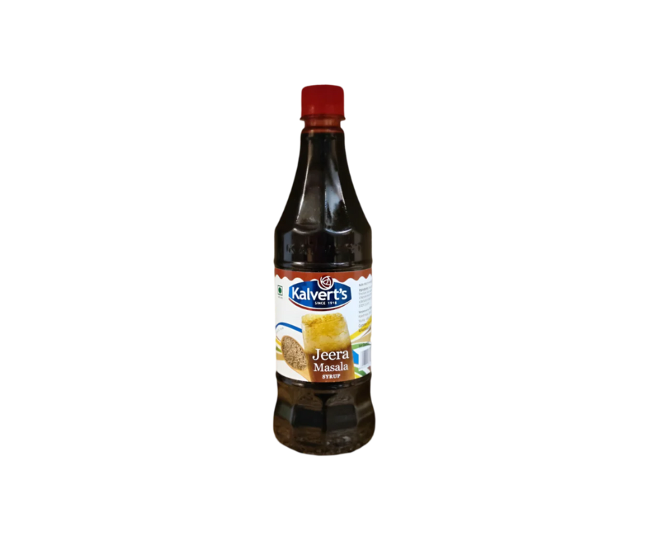 Kalvert Jeera Masala 700ml bottle, spiced cumin-flavored syrup, traditional Indian beverage concentrate

