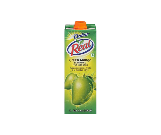 Dabur Green Mango Juice 1L carton, tangy and refreshing green mango fruit juice beverage
