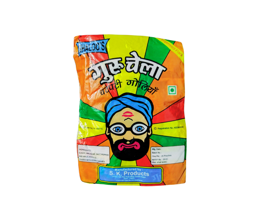 Guru Chela 20 pouches pack, assorted flavored candy mix pouches
