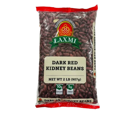 Laxmi Rajma Dark 2 lbs whole dark red kidney beans package