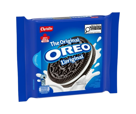 OREO Original 270g – classic chocolate sandwich cookies with creamy vanilla filling
