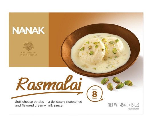 Nanak Rasmalai 8 pieces traditional Indian milk-based dessert
