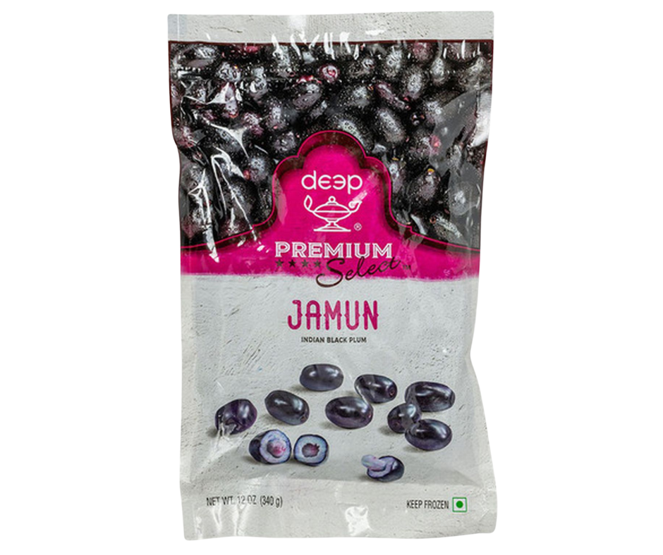 Deep Jamun 340 g frozen pack of ripe and juicy Indian black plum (jamun) fruit