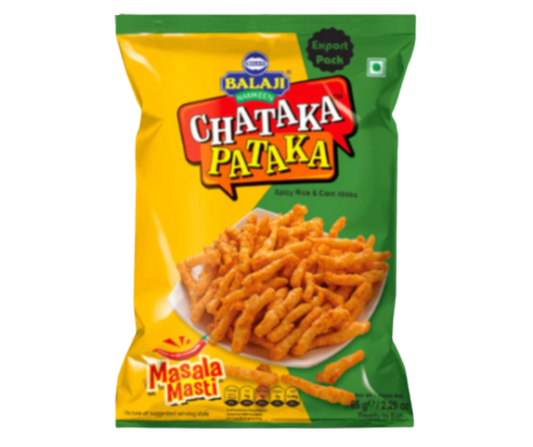 Balaji Chataka Pataka 65 g spicy tangy crunchy Indian namkeen snack
