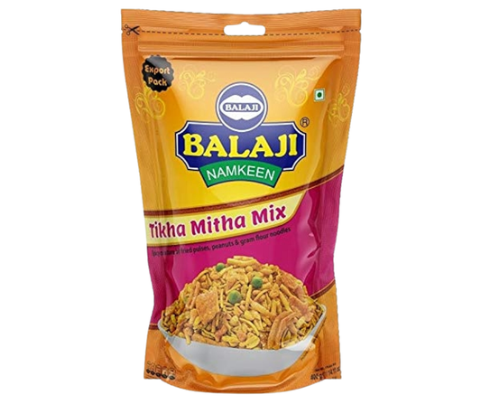 Balaji Tikha Mitha Mix 190 g tangy sweet spicy Indian namkeen snack
