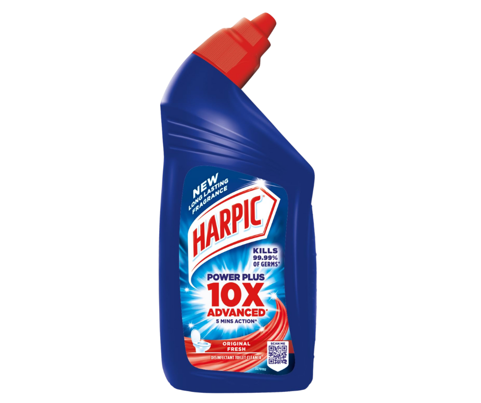 Harpic Power Plus Original Liquid Toilet Cleaner 500ml for deep cleaning and germ removal