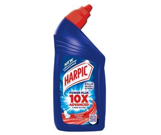Harpic Power Plus Original Liquid Toilet Cleaner 500ml for deep cleaning and germ removal