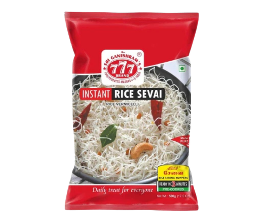 seven seven seven sri ganeshram rice sevai two hundred gram traditional south indian rice noodles for quick and easy meals
