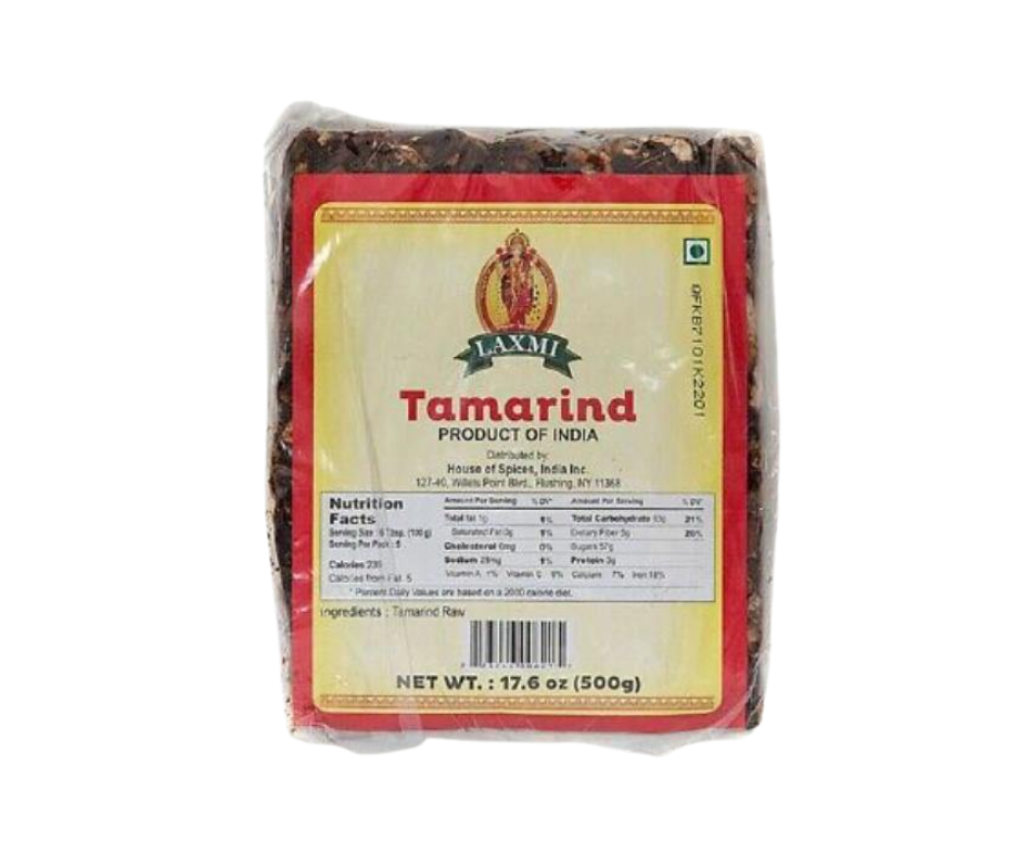 Laxmi Tamarind Slab for tangy flavor in cooking, chutneys, and traditional recipes
