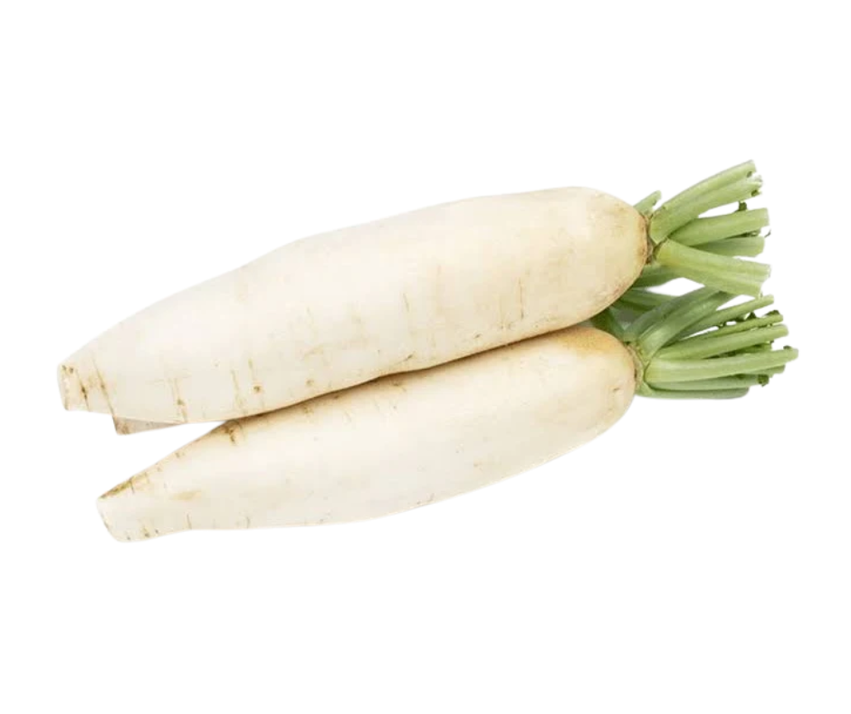 Fresh white radish 1 kg crunchy root vegetable used in Indian cooking, salads, pickles, and traditional dishes