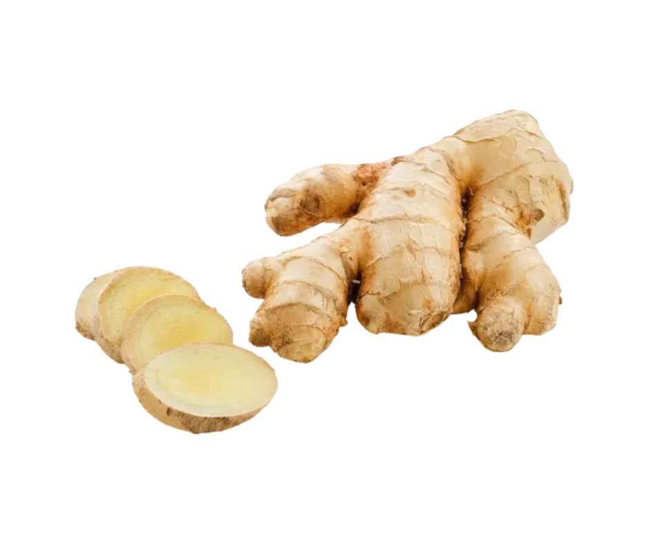 Fresh ginger root, aromatic knobby rhizome, commonly used in Indian and global cooking, teas, and natural remedies
