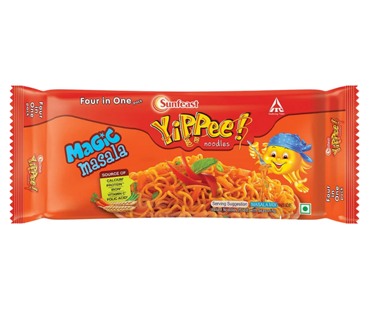 Sunfeast Yippee Noodles 280 g instant noodles with savory seasoning for quick meals and snacks
