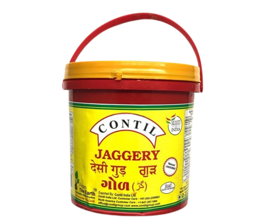 Contil Jaggery 10 lbs pure unrefined cane jaggery for cooking, baking, and traditional Indian recipes