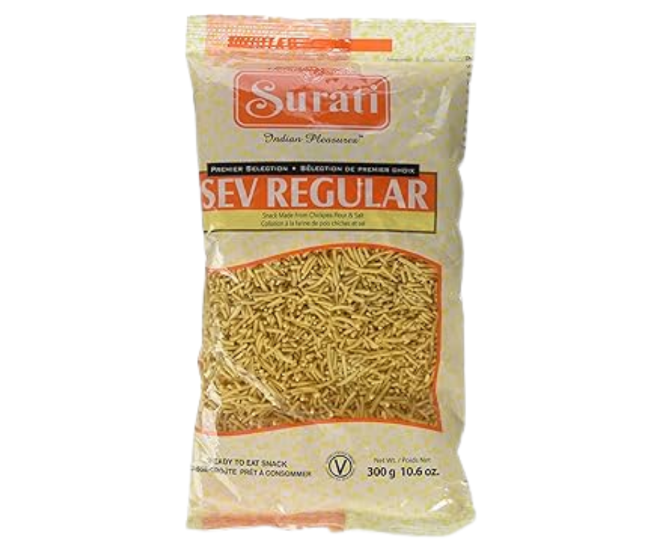 Surati Sev Regular 300 g pack, chickpea flour snack 