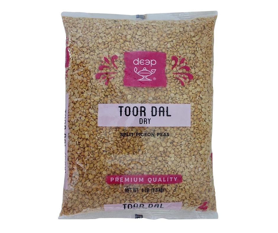 Deep Toor Dal Dry 4 lbs split pigeon peas for dal, sambhar, and Indian cooking
