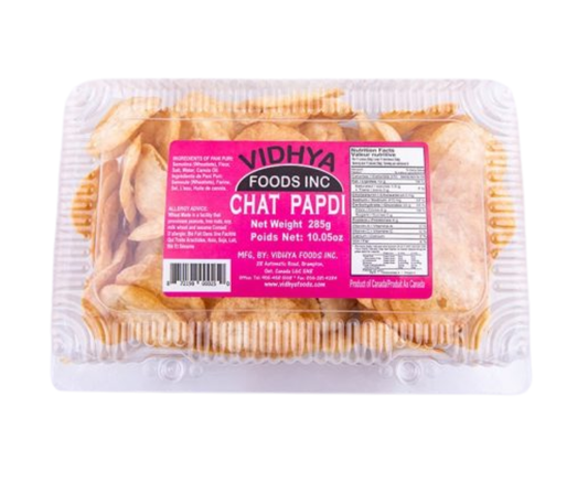 Vidhya Chat Papdi 285g - crunchy Indian snack for chaat and street food recipes