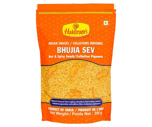 Haldirams Bhujia Sev 350 g – crispy and spicy gram flour snack made with traditional Indian spices
