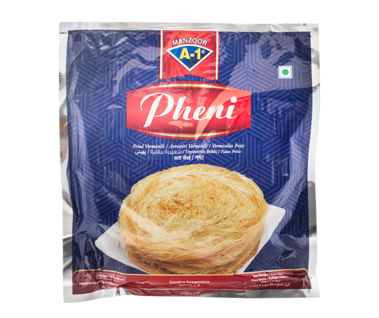 A-One Pheni 200 g thin crispy Indian wheat vermicelli for traditional sweet dishes
