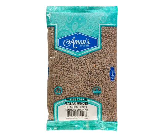 Aman’s Masar Whole lentils, whole brown lentils rich in plant protein, ideal for Indian dals, soups, and everyday home cooking