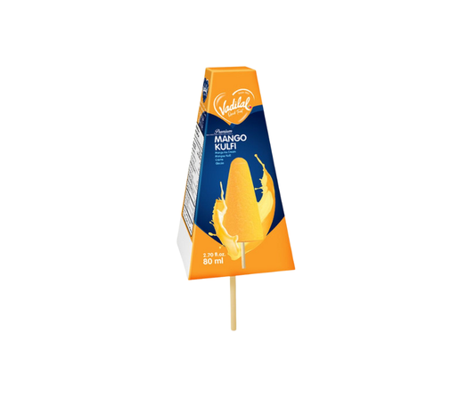 Vadilal mango kulfi 80 ml with rich creamy texture and authentic mango flavor
